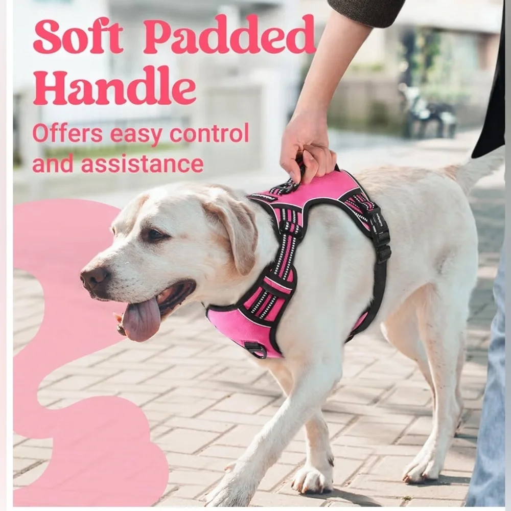 New MASBRILL medium adjustable No Pull dog Safety‎ Buckled Padded Harness